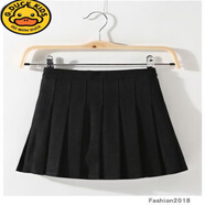 G.DUCKKIDS女童短裙半身裙秋冬韓版童裝中大童格子半裙洋氣兒童毛呢百褶裙潮 黑色 160 cm 建議150-160cm年齡11-12