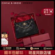 CinvaiKrose王麗坤同款托特包包女款2025年新款秋冬季水桶女包生日圣誕節禮物 黑色【限定禮盒+拉菲草+手提袋】