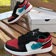 莆田純原鞋子Air 喬1 AJ1 學(xué)生籃球鞋休閑運動(dòng)鞋高顏值情侶aj板鞋 【毒盒】AJ喬1黑紅 37