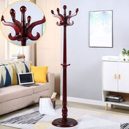 接運貓包郵三強819時(shí)尚創(chuàng  )意環(huán)保實(shí)木衣帽架落地式臥室內立式晾衣掛衣架 SQ-9圓盤(pán)色