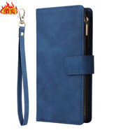 【品質(zhì)原裝】適用于蘋(píng)果15零錢(qián)包手機殼11proiPhone 16Max皮套X潮 藍色_復古磨砂_六卡位 iPhone_15_Plus