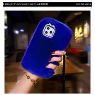 何健弓高檔獺兔毛絨適用蘋(píng)果16Promax手機殼iPhone11/12奢華14網(wǎng)紅17潮17Pro秋冬款15pro保護套14plus暖 高檔獺兔毛寶藍色+珠鏈 iPhone17