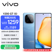 vivo Y200 GT 8GB+256GB 風(fēng)暴 國家補貼 輕薄6000mAh+80W 第三代驍龍7 144Hz 1.5K金剛護眼屏 拍照手機