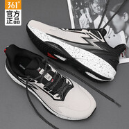 361°雨屏8.0男鞋運動(dòng)鞋秋冬季新款防潑水跑鞋防滑耐磨緩震跑步鞋 燕麥奶/曜石黑 -1 44