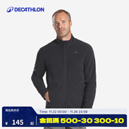 迪卡儂（DECATHLON）保暖戶(hù)外抓絨衣外套男女運動(dòng)寬松秋搖粒絨外套沖鋒衣內膽 男款-全拉鏈-黑色 M