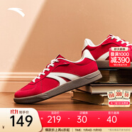 安踏TT鞋丨王一博同款德訓鞋男女情侶款秋季休閑板鞋運動鞋休閑薄底鞋 【女款升級版】經(jīng)典紅/象牙白-4 36.5 （建議拍大半碼）