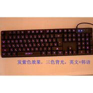 邁從同款七彩韓語(yǔ)鍵盤(pán)發(fā)光超薄靜音夜光朝鮮語(yǔ) 韓國藍色背光韓文鍵盤(pán)
