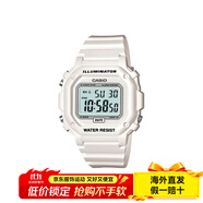 卡西歐（CASIO）YOUTH系列-硅膠小方塊 夏日馬卡龍純白大眾冰淇淋八角 電子機芯  白色表帶 常規表盒