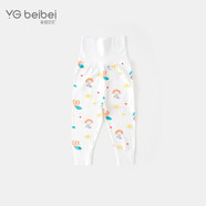 英格貝貝嬰兒高腰褲護肚秋褲家居睡褲寶寶褲子無(wú)骨大pp褲 降落傘 110