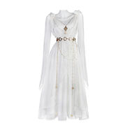 神使希臘風(fēng)神女流浪風(fēng)lolita漢元素仙氣連衣裙希臘女神裙宮廷風(fēng) 白色連衣裙+腰鏈 M