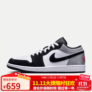 耐克NIKE男休閑鞋喬丹AJ1 JORDAN 1低幫運(yùn)動(dòng)鞋 HF3148-106黑白灰44