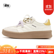 喬丹（QIAODAN）喬丹啟程低幫板鞋女2025秋季防滑耐磨休閑運動德訓(xùn)鞋QDL052254516 象牙白/麥稈黃 39