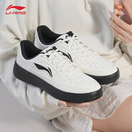 李寧復古女鞋板鞋冬季新款運動(dòng)休閑鞋子女士跑步百搭透氣學(xué)生小白鞋 乳白色 【月臨】 37