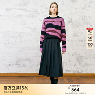 顏域（YANYEE）格雷系灰色百褶裙女士2025新款冬季簡約中長款裙子A字半身裙 黑色 S/36
