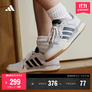 adidas ENTRAP美式校園風(fēng)運動少年感復(fù)古籃球風(fēng)板鞋男女阿迪達斯 白色/藍色   42.5