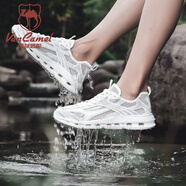 西域駱駝（VANCAMEL）戶(hù)外溯溪鞋男2026春季大網(wǎng)面透氣速干徒步涉水鞋防滑耐磨登山鞋子 白色 45