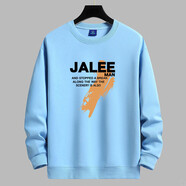 駱駝（CAMEL）圓領(lǐng)衛衣男秋冬季加絨加厚青少年初中高中學(xué)生內搭打底衫長(cháng)袖T恤 天藍色 不加絨(字母J) XL