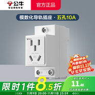 公牛（BULL）模數(shù)化導(dǎo)軌插座AC30系列照明空開漏保配電箱卡扣設(shè)計(jì)電源軌道電源 五孔10A（5孔220V二三插單相） LAC30官方電柜強(qiáng)電箱電氣插座