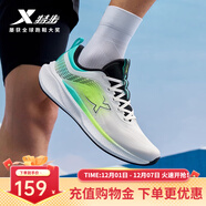 特步門(mén)店同款跑步鞋男鞋2025年秋冬新品減震回彈跑鞋女耐磨透氣運動(dòng)鞋 帆白/熒光淺黃綠/澈青藍【男】 42