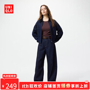 優(yōu)衣庫【驚喜價(jià)】女裝男裝寬松廓形牛仔褲/彎刀鐮刀褲子479000 69 藏青色 25 /160/64A