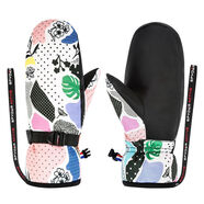 Mother Goose女式羽絨手套防水電動(dòng)車(chē)女式羽絨手套男士羽絨手套冬季女戶(hù)外騎行 雪花白 L