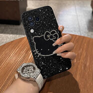 lieve輕奢可愛(ài)KT貓適用小米Civi3手機殼23046PNC9C全包防摔潮女保護套 奢華閃鉆亮片【黑色】+鉆邊KT貓-單殼一個(gè) 小米 Civi3
