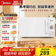 美的（Midea）快捷家用微波爐家用小型迷你360°轉盤(pán)加熱 旋鈕操控易潔內膽時(shí)間調節20升（PM2000）