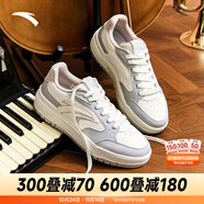 安踏（ANTA）982板鞋女2025秋季新款厚底低幫撞色小白運動休閑鞋 霜塔灰/象牙白/藕灰-5 36 (女5.5)