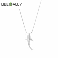 LIBERALLY鯊魚(yú)項鏈毛衣鏈小眾品牌高街潮流ins男女中性風(fēng)合金男女 銀色