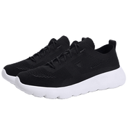 必邁（bmai）多走健步鞋路男女同款四季運動(dòng)鞋綁帶基礎款網(wǎng)鞋休閑鞋子 夏季縷空黑白 35