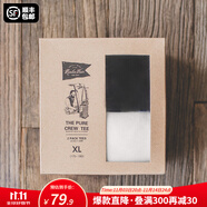 馬登工裝重磅t恤男夏透氣純棉短袖男款美式復(fù)古高街白色半袖打底衫 黑+米白 /2件【情侶t恤夏季短袖】 S (165)