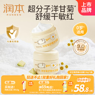 潤本（RUNBEN）洋甘菊舒緩水潤霜50g*2 兒童面霜 寶寶嬰兒面霜 兒童滋潤保濕面霜