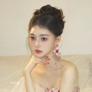 圓臉大臉適合耳環(huán)新款花朵流蘇耳墜長(cháng)款氣質(zhì)水晶串珠耳環(huán)夸張高級 森女系-甜美花瓣