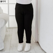 打底褲女童春秋胖寶寶胖童胖女童加肥加大打底褲中大童大碼寬松春秋加絨長(cháng)褲胖女孩褲子 21胖女童打底褲黑色春秋 M碼140-150高85-105斤