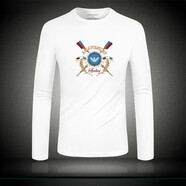 EmporioArmani阿瑪尼歐美秋季百搭男士長(cháng)袖T恤修身圓領(lǐng)純棉打底衫潮t 7201款白 M 【100-120斤】