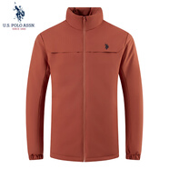 U.S. POLO ASSN.夾克外套男秋冬休閑男士立領(lǐng)棉服茄克寬松棉衣保羅上衣 朱雀紅 XL