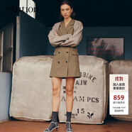 edition可溯源羊毛系列秋新款披肩女紳士西裝馬甲裙兩件