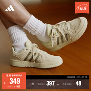 adidas ENTRAP美式校園風(fēng)運動(dòng)少年感復古籃球風(fēng)板鞋男女阿迪達斯 淺芥末綠/深綠   37