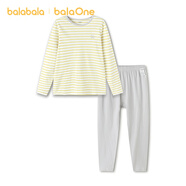 巴拉巴拉童裝兒童內衣套裝2026春秋新款男童秋衣秋褲打底寶寶睡衣純棉親膚