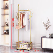 匯美聚家臥室掛衣架家用房間衣服掛架室內簡(jiǎn)易移動(dòng)仙人掌輕奢簡(jiǎn)約衣帽架 方形h款金色長(cháng)60款