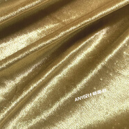 絲光金絲絨彈力布料 服裝金黃色抱枕絨布睡衣柔軟服裝褲裝DIY面料 金黃色(半米價(jià)拉伸量)
