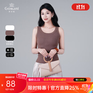 喬萬尼針織背心女2025夏季新款圓領(lǐng)無袖內(nèi)搭外穿打底衫上衣EZ2H102 椰殼棕 L