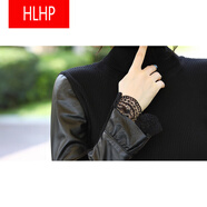 HLHP2025新款綿羊皮皮質(zhì)打底衫皮袖毛衣針織衫蕾絲花邊百搭時(shí)尚潮流 高領(lǐng)加棉袖 均碼 140斤以?xún)瓤梢源?
                                         title=