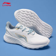 LI NING李寧跑步鞋男款春秋新款減震網(wǎng)面透氣輕便防滑休閑運動(dòng)跑步鞋  .5 云霧白[Soft跑步鞋] 42