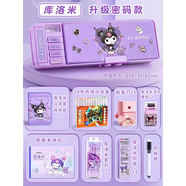 語(yǔ)森憶小學(xué)生款蒂密碼文具盒筆樂(lè )多功能鉛筆盒用美三兒童麗鷗大容量女孩 (豪華學(xué)習套裝)庫洛米-24色馬克筆套裝-削筆刀-橡皮-圖