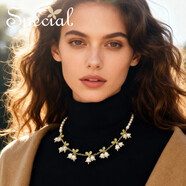 special手工項鏈一款多戴鎖骨鏈淡水珍珠森系氣質(zhì)小眾鈴蘭花 淡水珍珠森系項鏈