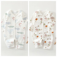 春秋款嬰兒連體衣0-2歲A類(lèi)無(wú)骨100%純棉寶寶哈衣爬服新生兒衣服 動(dòng)物園+海獅 80cm （18-21斤）