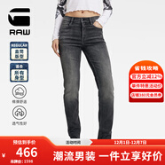G-STAR RAW春秋水洗時(shí)尚潮流顯瘦Strace直筒牛仔褲 黑色牛仔布 2530