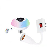 智能藍牙音樂(lè )燈泡 led七彩音箱球泡 e27無(wú)線(xiàn) 線(xiàn)帶遙控音響球泡燈 矮球泡(帶遙控+萬(wàn)向軟管3插) 其它_其它