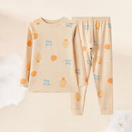 俏博萊兒童內衣套裝男童女童天然彩棉保暖睡衣大童秋衣秋褲 DN649男童-大吉大利天然彩棉-5A級 110 110cm